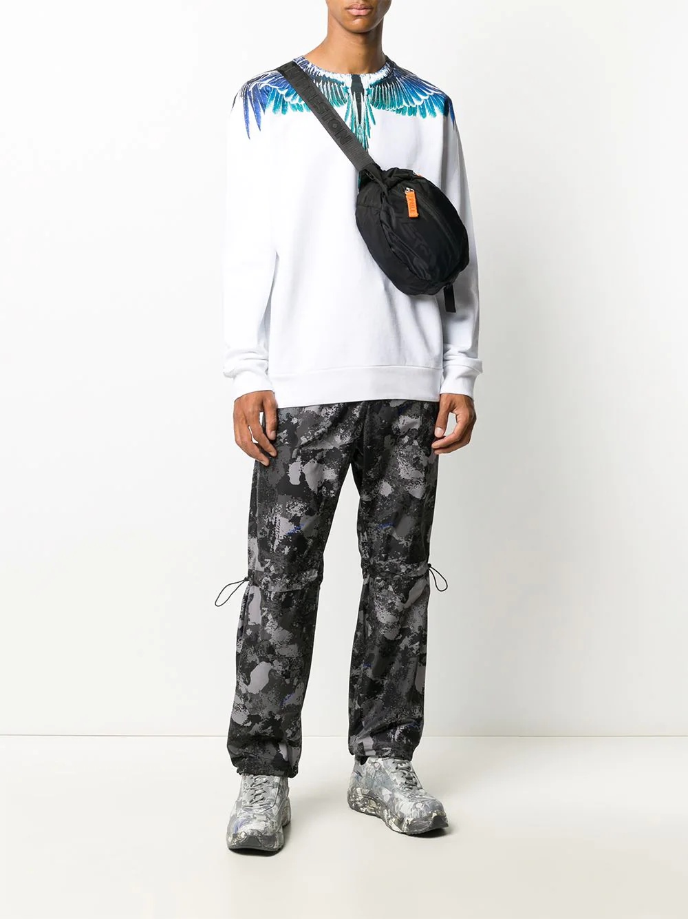 high-rise camouflage-print track pants - 2