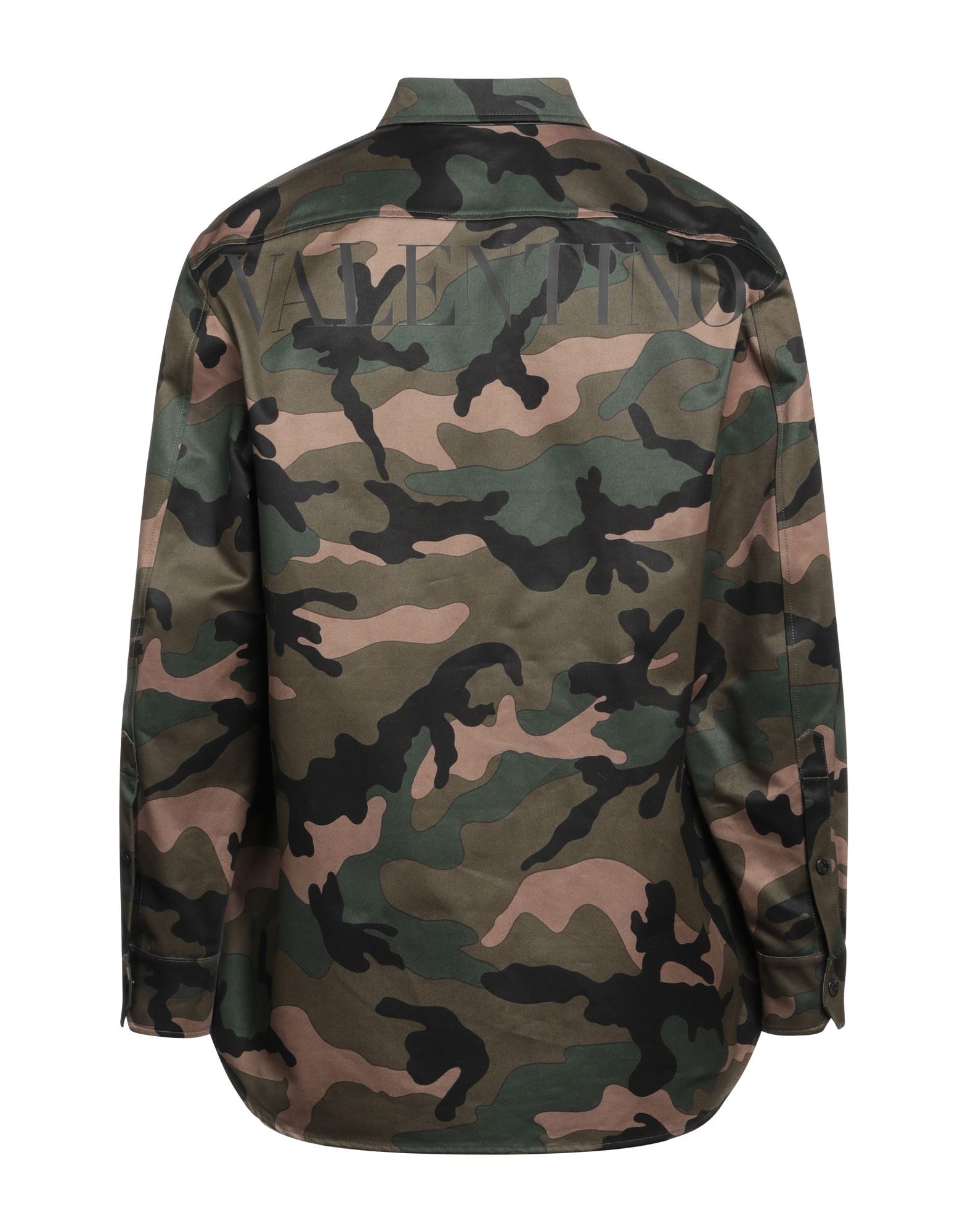 Military green Men's Patterned Shirt - 2