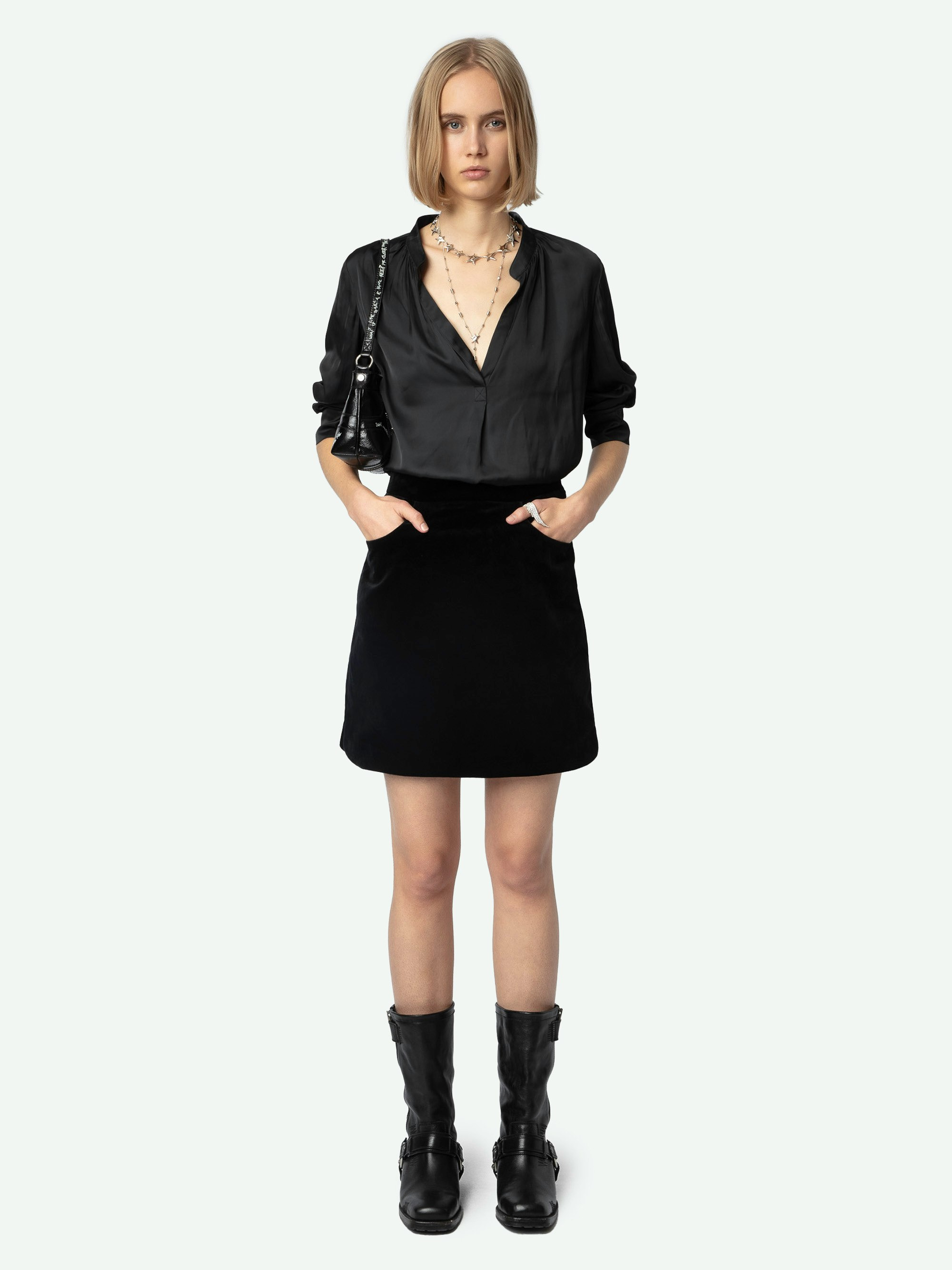 Jinette Velvet Skirt - 2