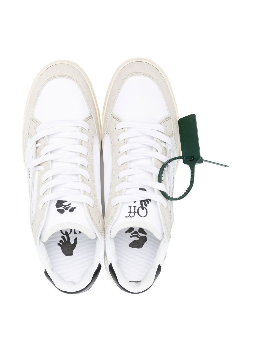 logo-patch lace-up sneakers - 4