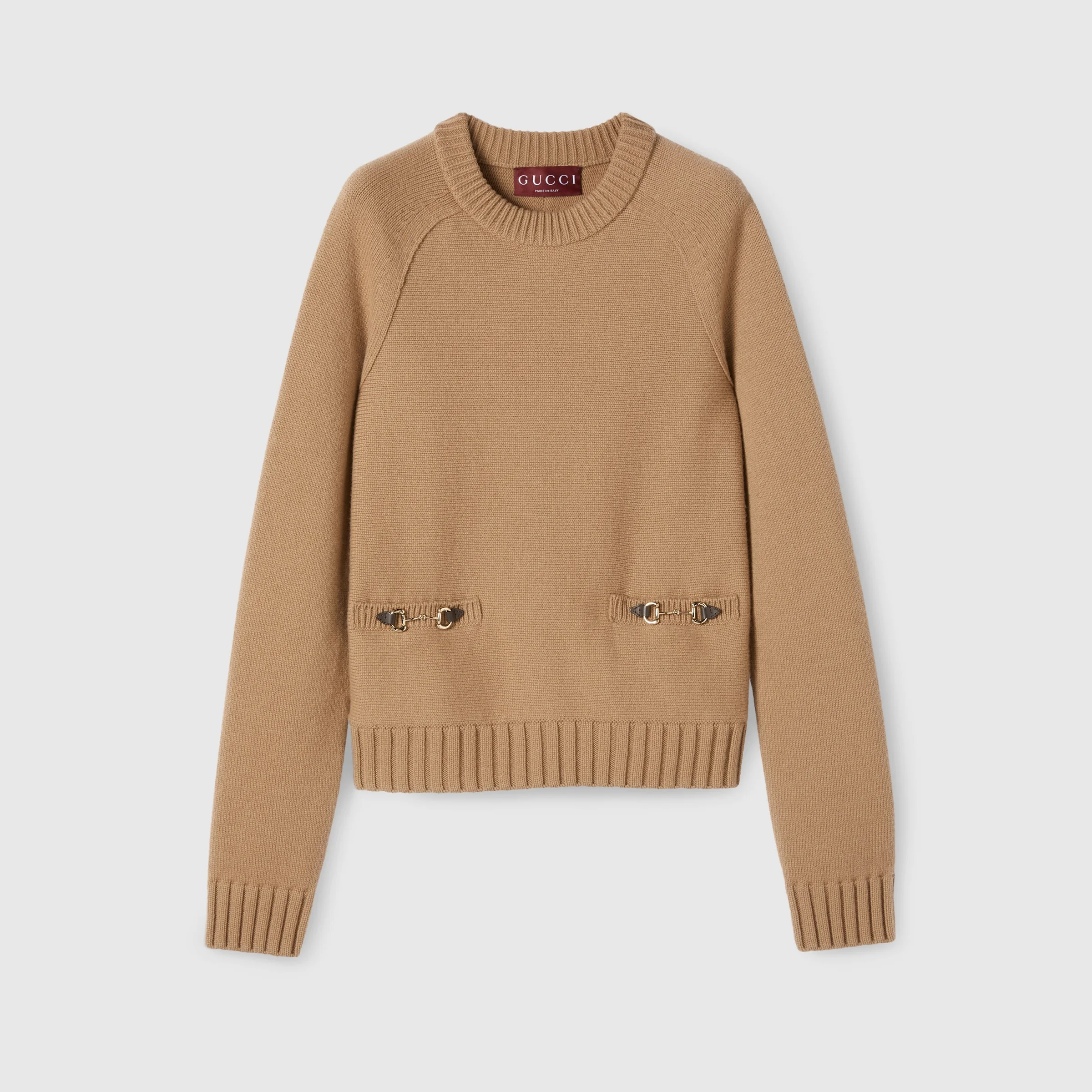 Wool cashmere top with Horsebit - 1