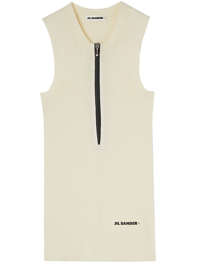 logo-print fine-ribbed tank top 1