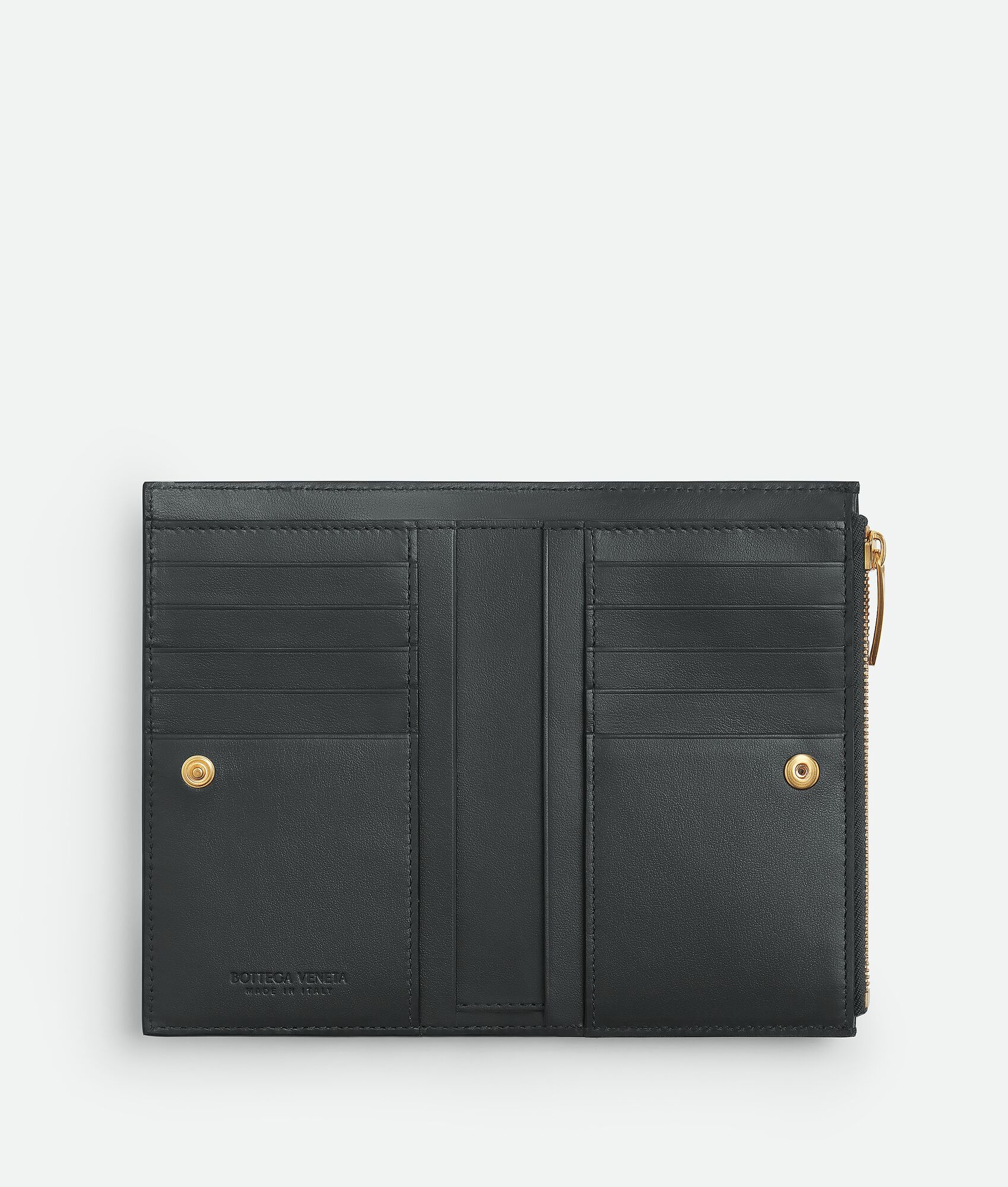 Small Intrecciato Bi-Fold Zip Wallet - 2