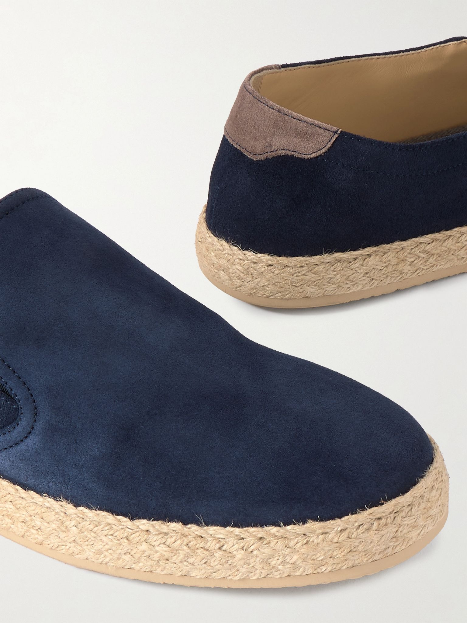 Suede Espadrilles Navy - 4