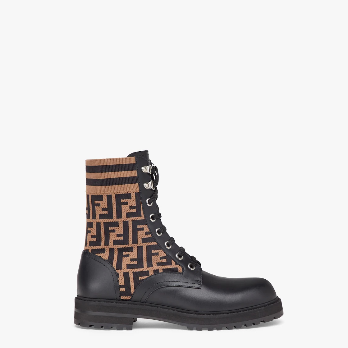 FENDI Black leather biker boots | REVERSIBLE