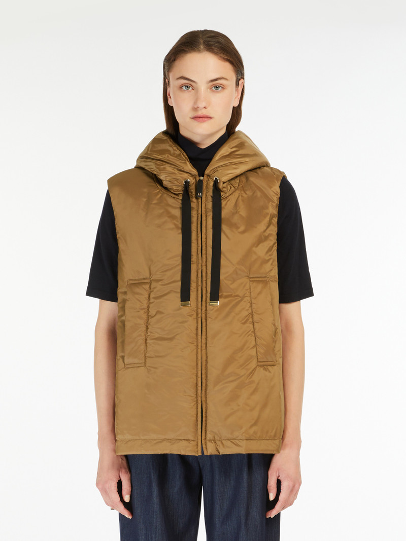 GREENGO Water-repellent canvas hooded gilet 3