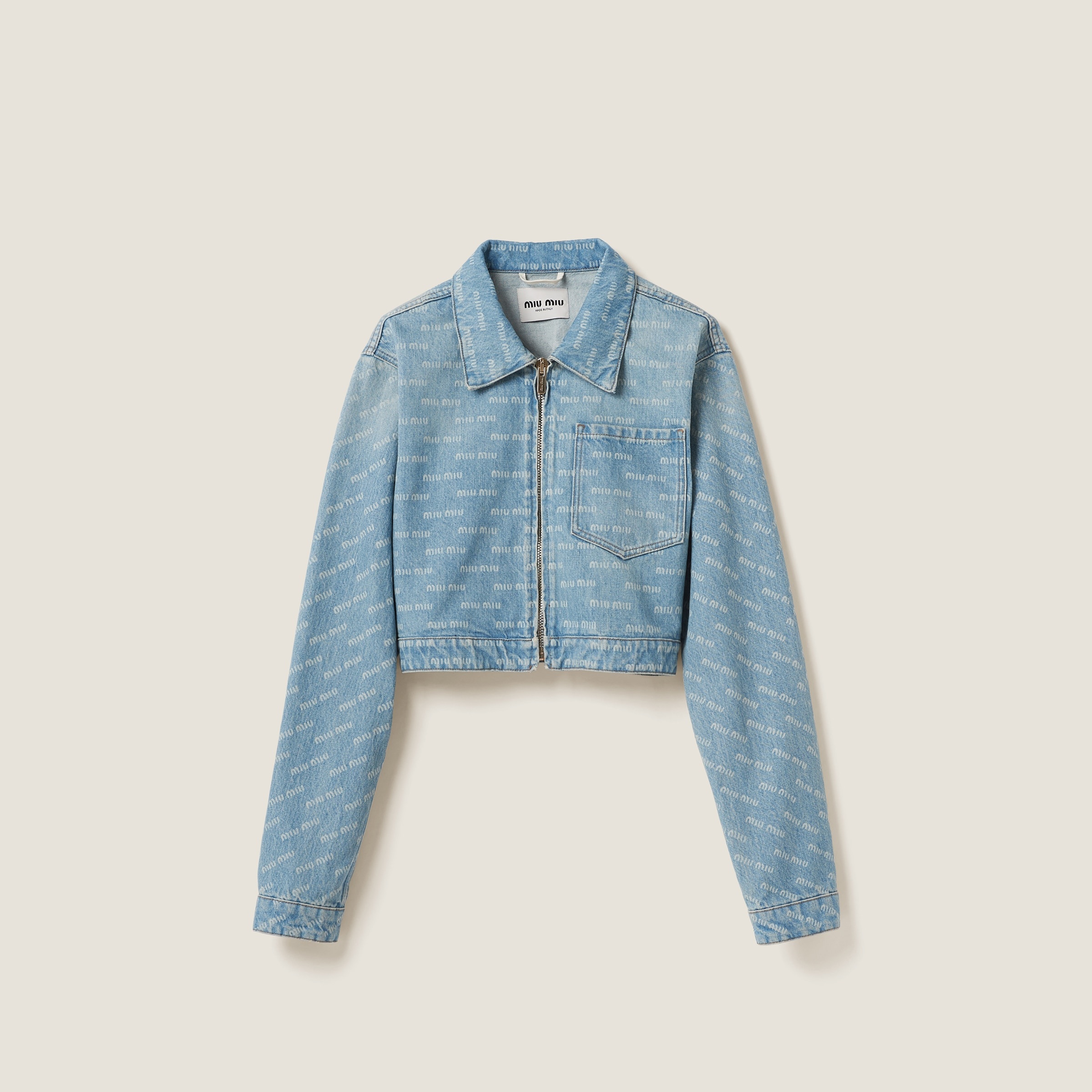 Denim blouson jacket - 1