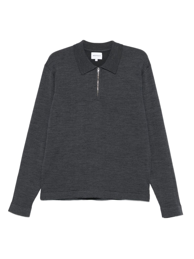 zip-neck polo shirt 1