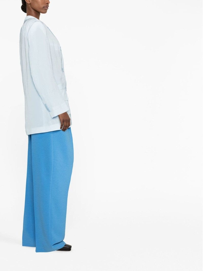 fitted double-breasted button blazer 4