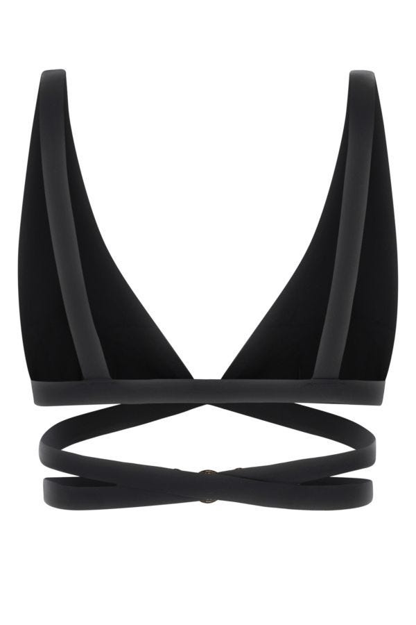 logo-embellished bikini top - 3