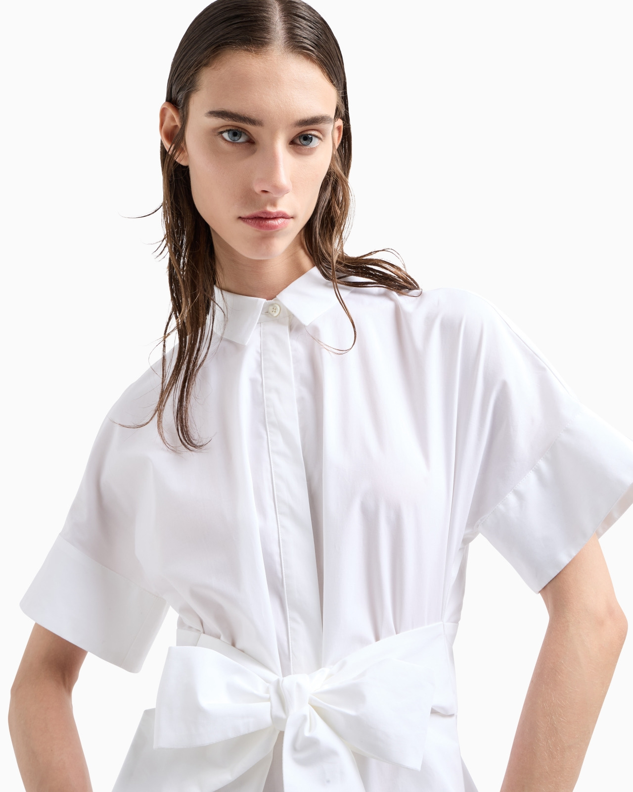Valentine’s Day Capsule collection poplin shirt dress with sash - 5