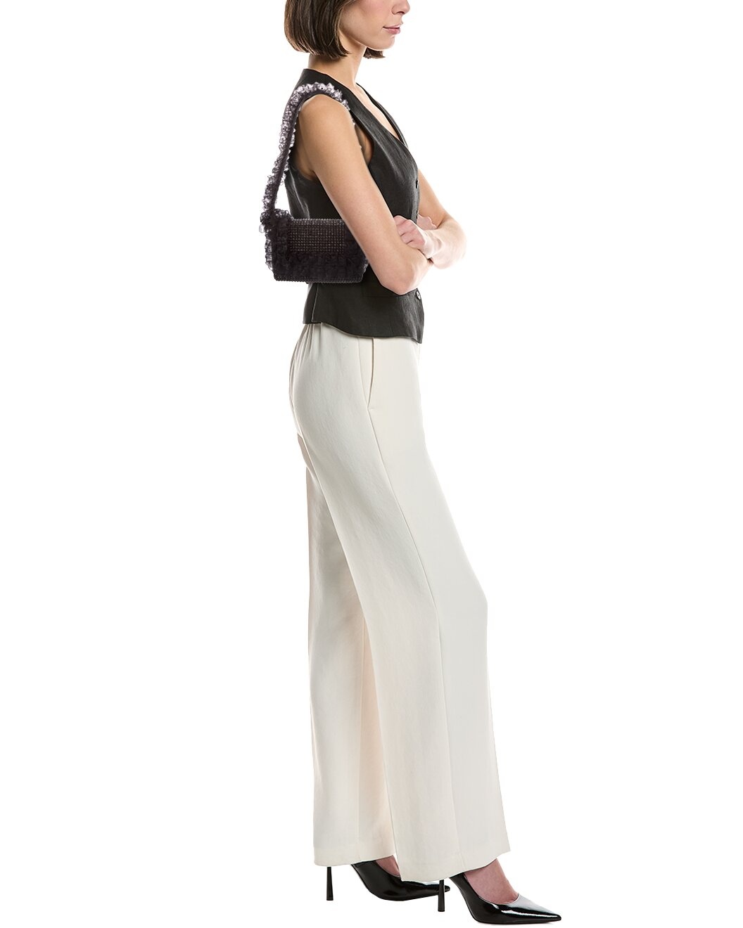 Self-Portrait Crystal Lace Detail Shoulder Bag - 4