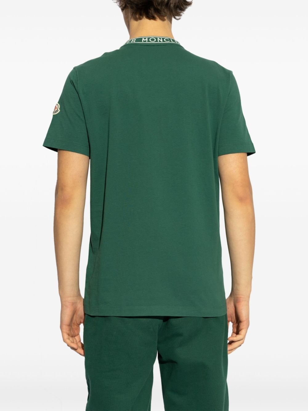 logo-trim T-shirt - 4