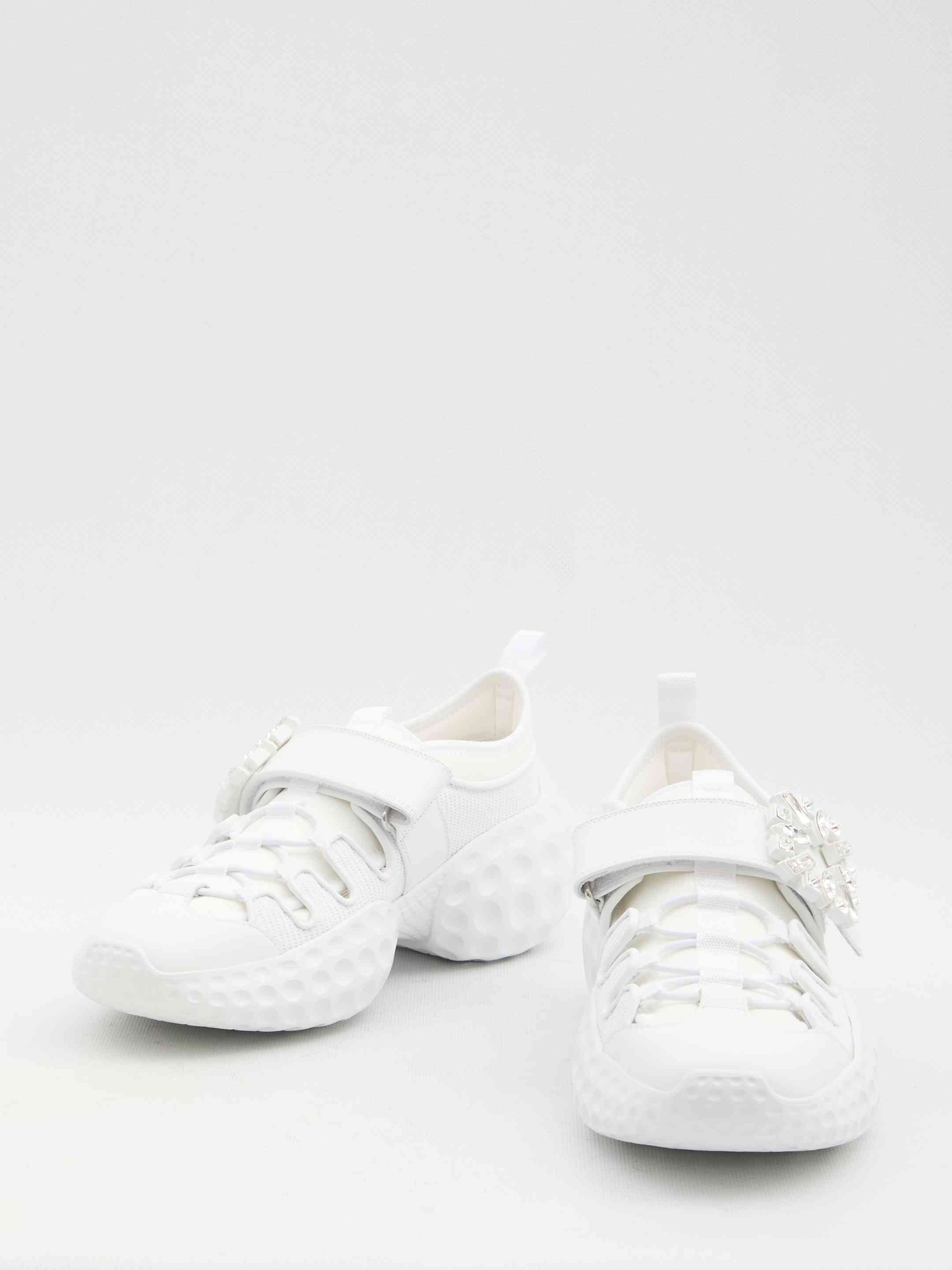 Roger Vivier Women Sneakers With Crystal-Embellished Buckle - 5