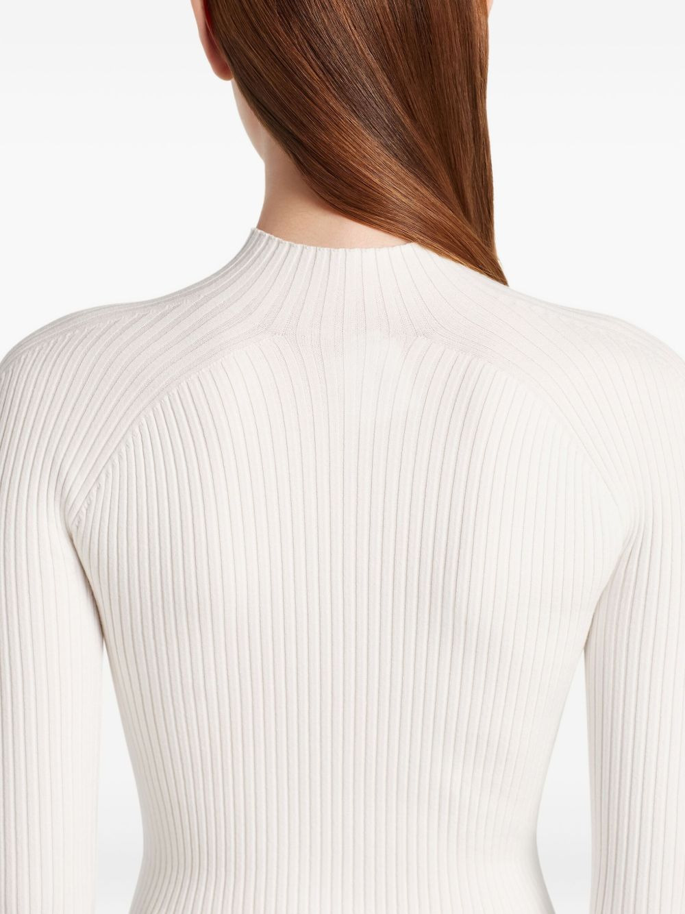 ribbed turtleneck top - 5