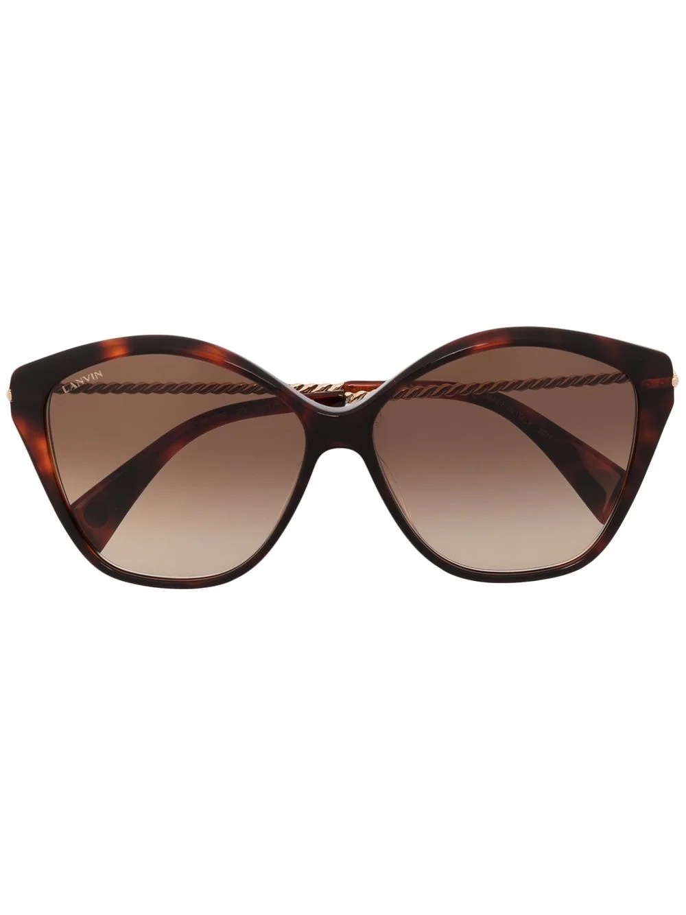 oversize tortoiseshell-effect sunglasses - 1