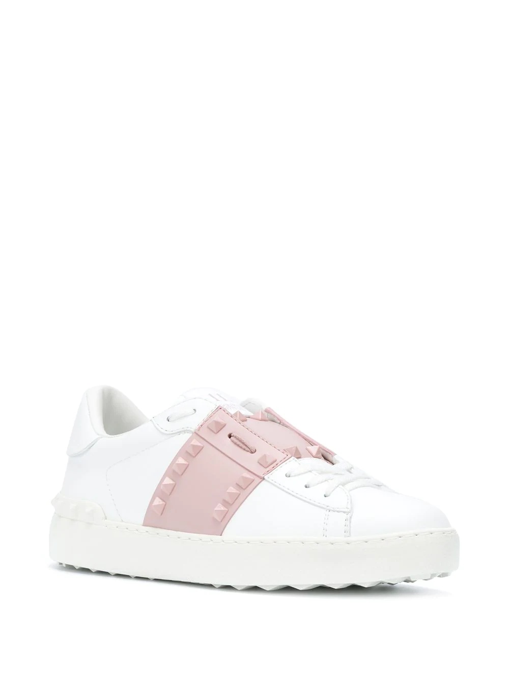 Rockstud open leather sneakers - 2