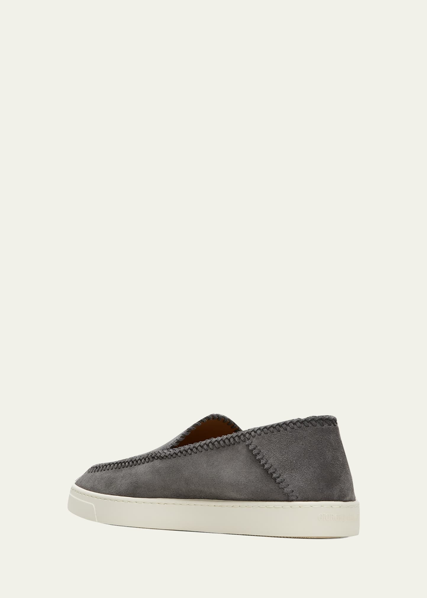 Men's Suede Slip-On Sneakers - 4