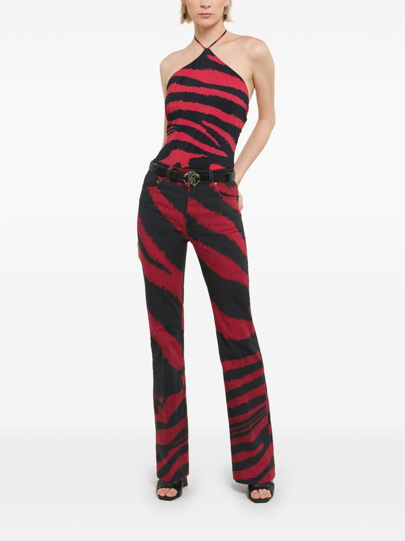 Roberto Cavalli zebra-print jeans outlook