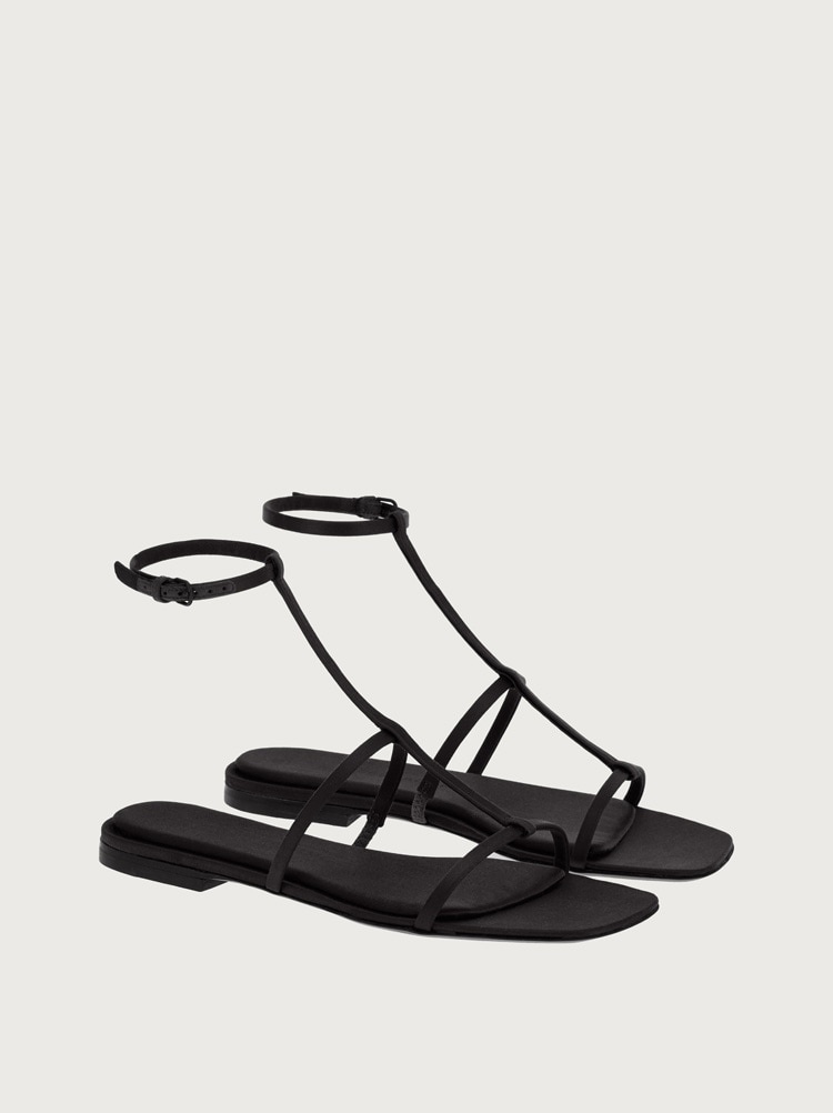 FLAT SANDALS WITH SQUARE TOE - 5