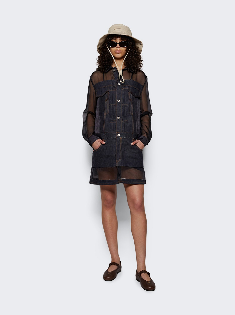 Denim Mix Dress Indigo - 5