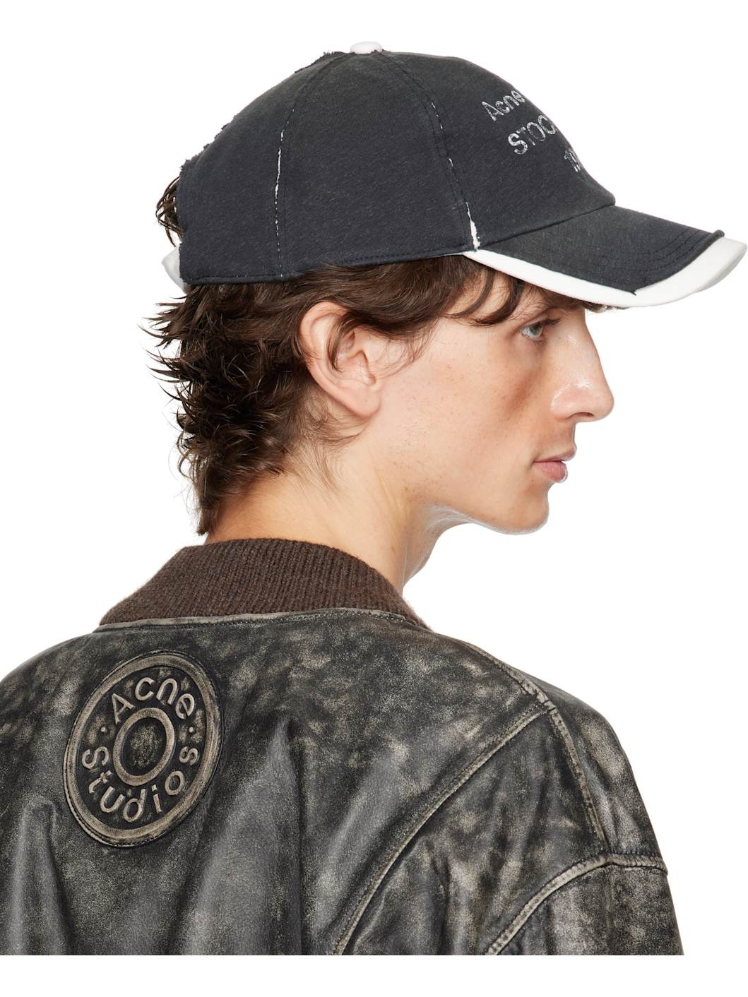 帽子 Acne Studios LOGO STAMP CAP Acne Studios - Logo stamp cap - Black