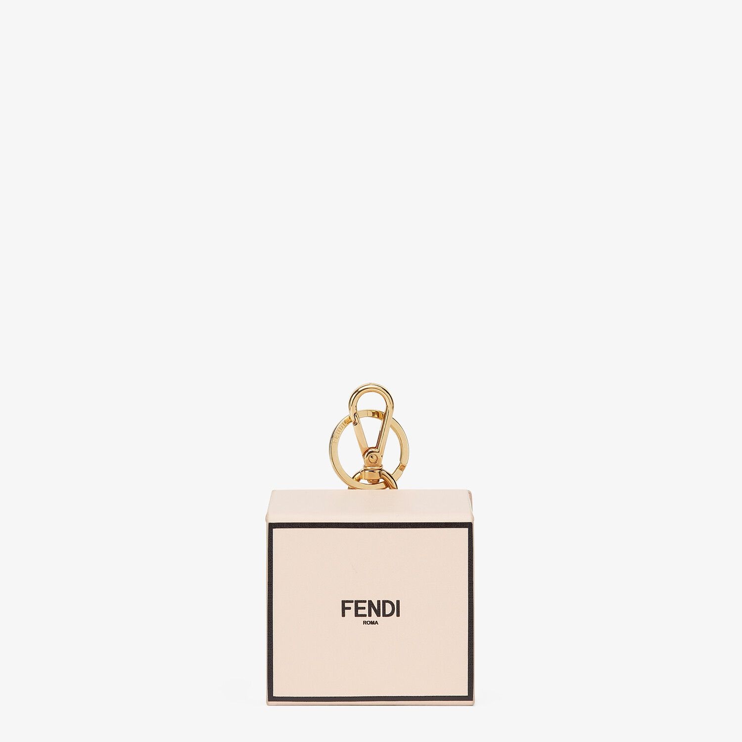 Pink leather key ring - 1