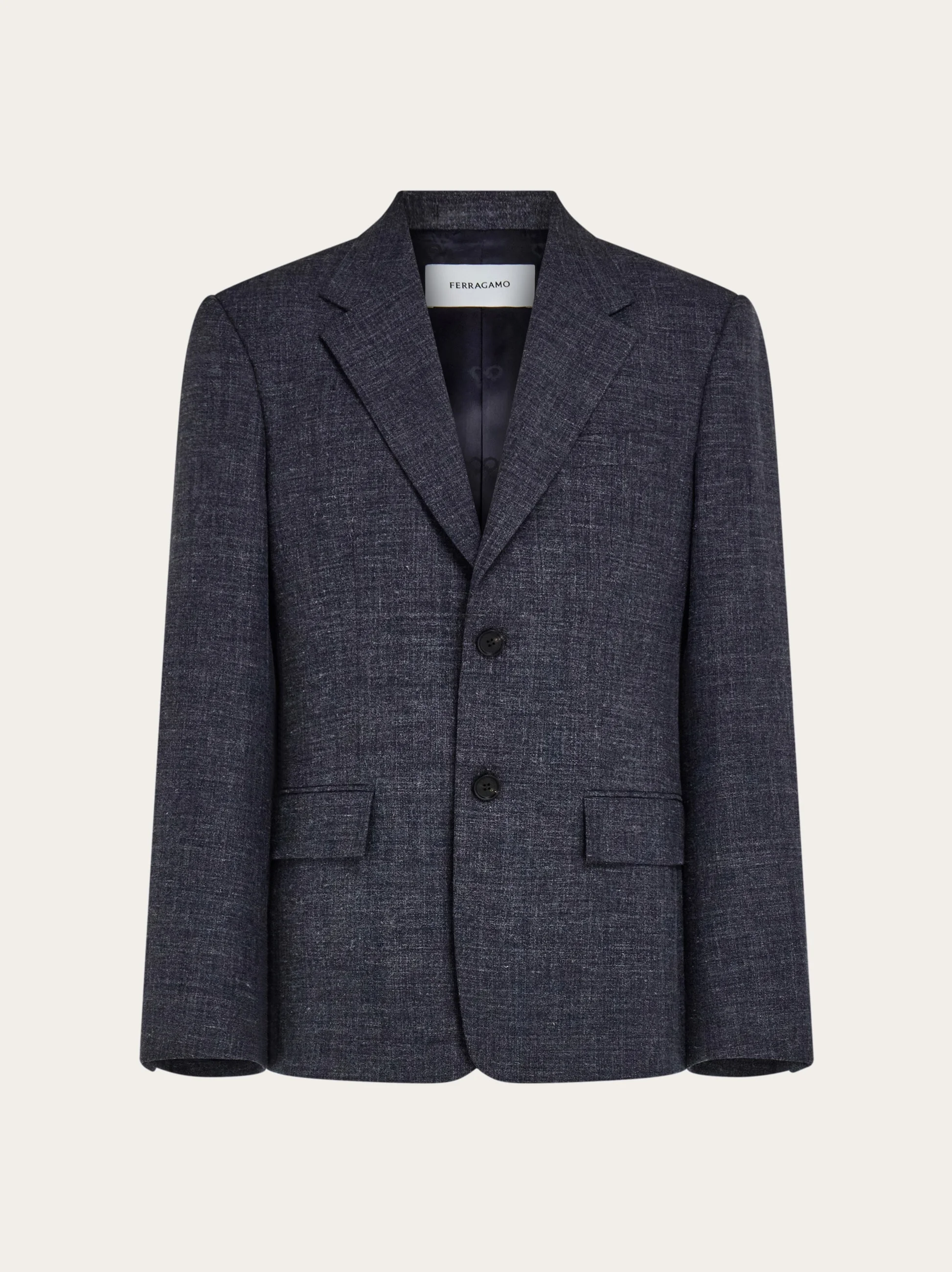 Single breasted flannel blazer - 1