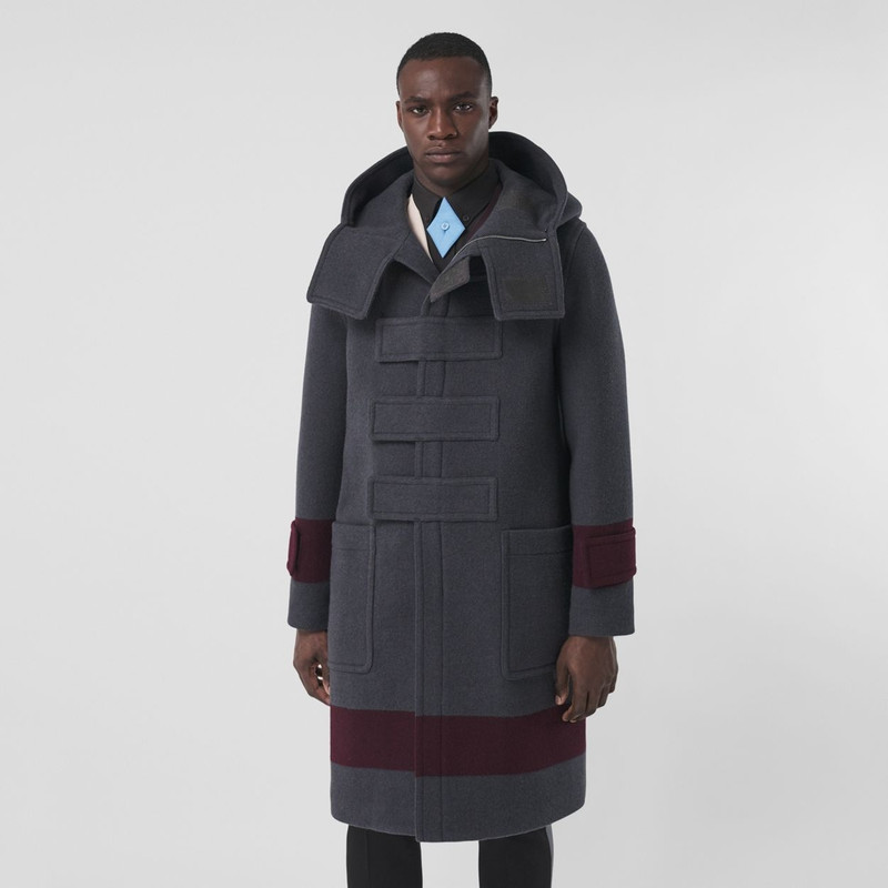 Striped Wool Duffle Coat 6
