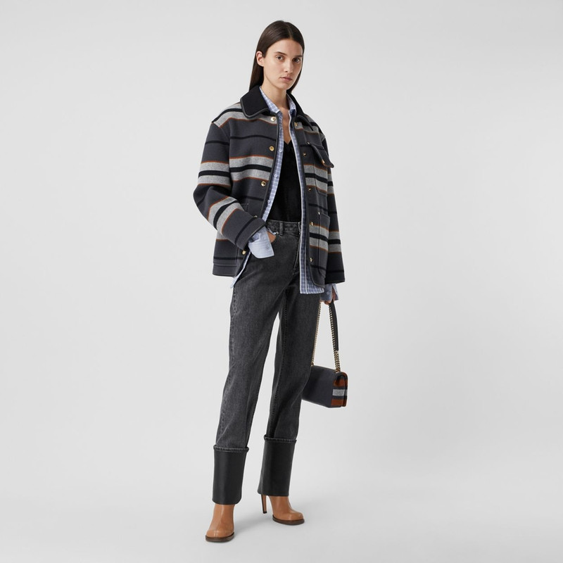 Burberry Straight Fit Contrast Cuff Washed Jeans outlook