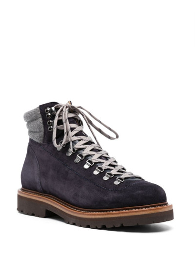 Brunello Cucinelli Mountain lace-up suede boots outlook