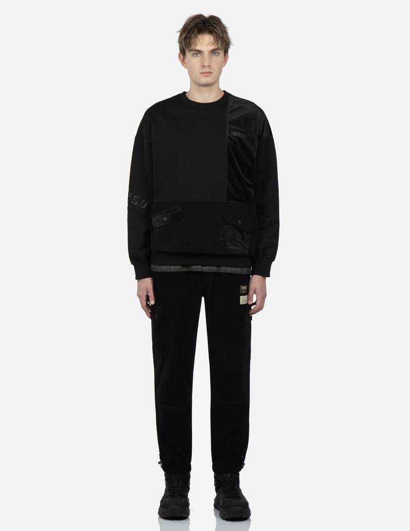 EVISU MULTI-POCKET PATCHWORK SWEATSHIRT outlook