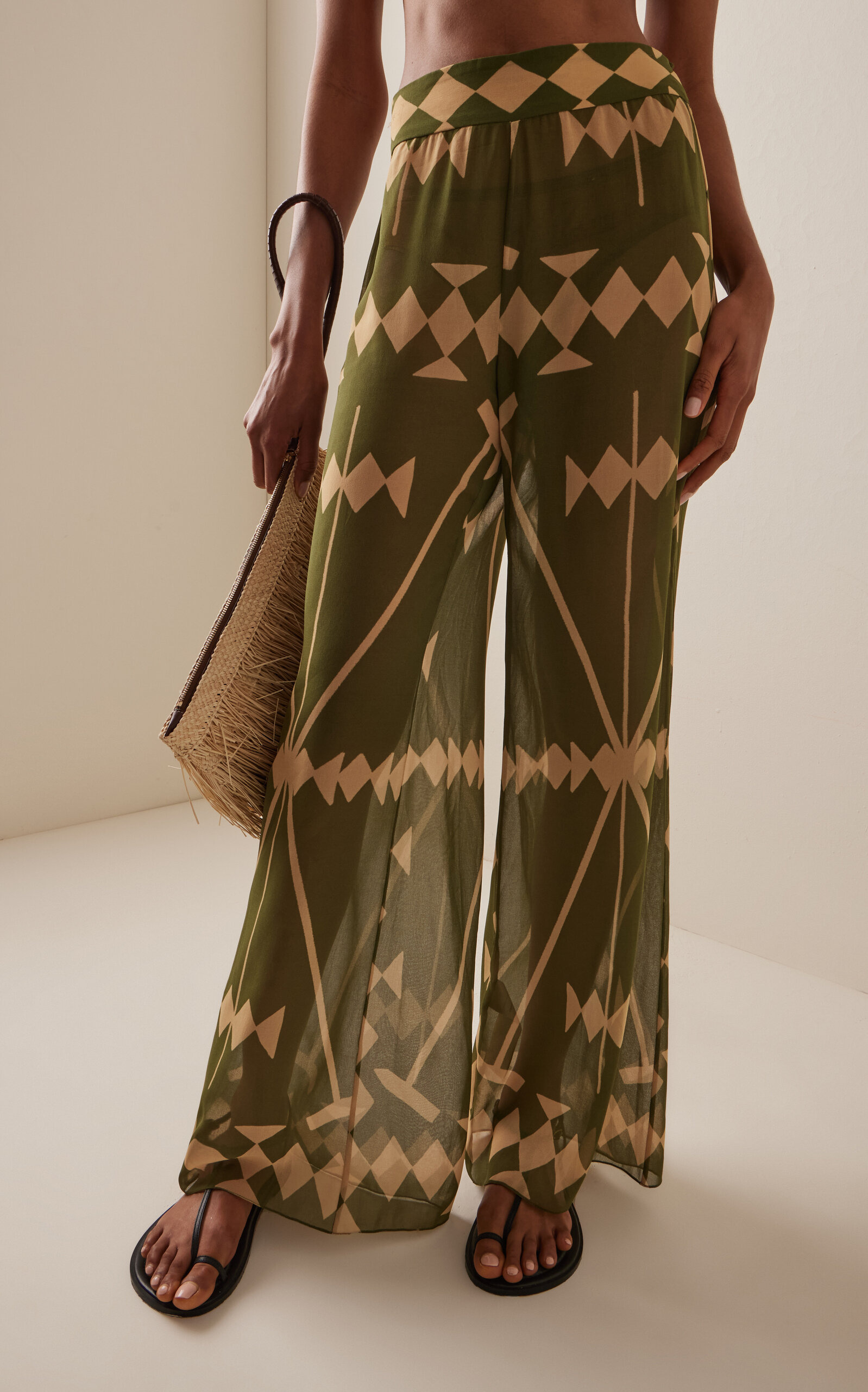 Rapsodia Georgette Wide-Leg Pants green - 3