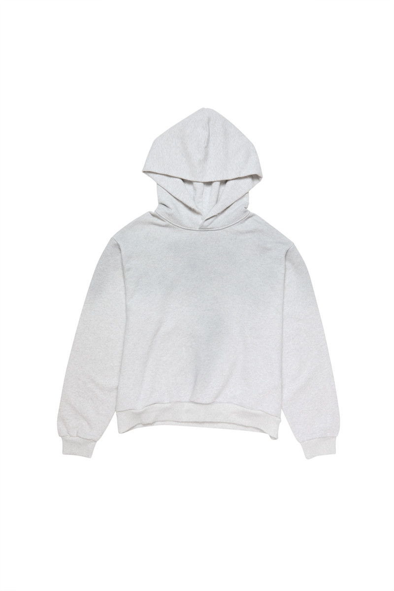 Logo hooded sweater - Pale Grey Melange - 1