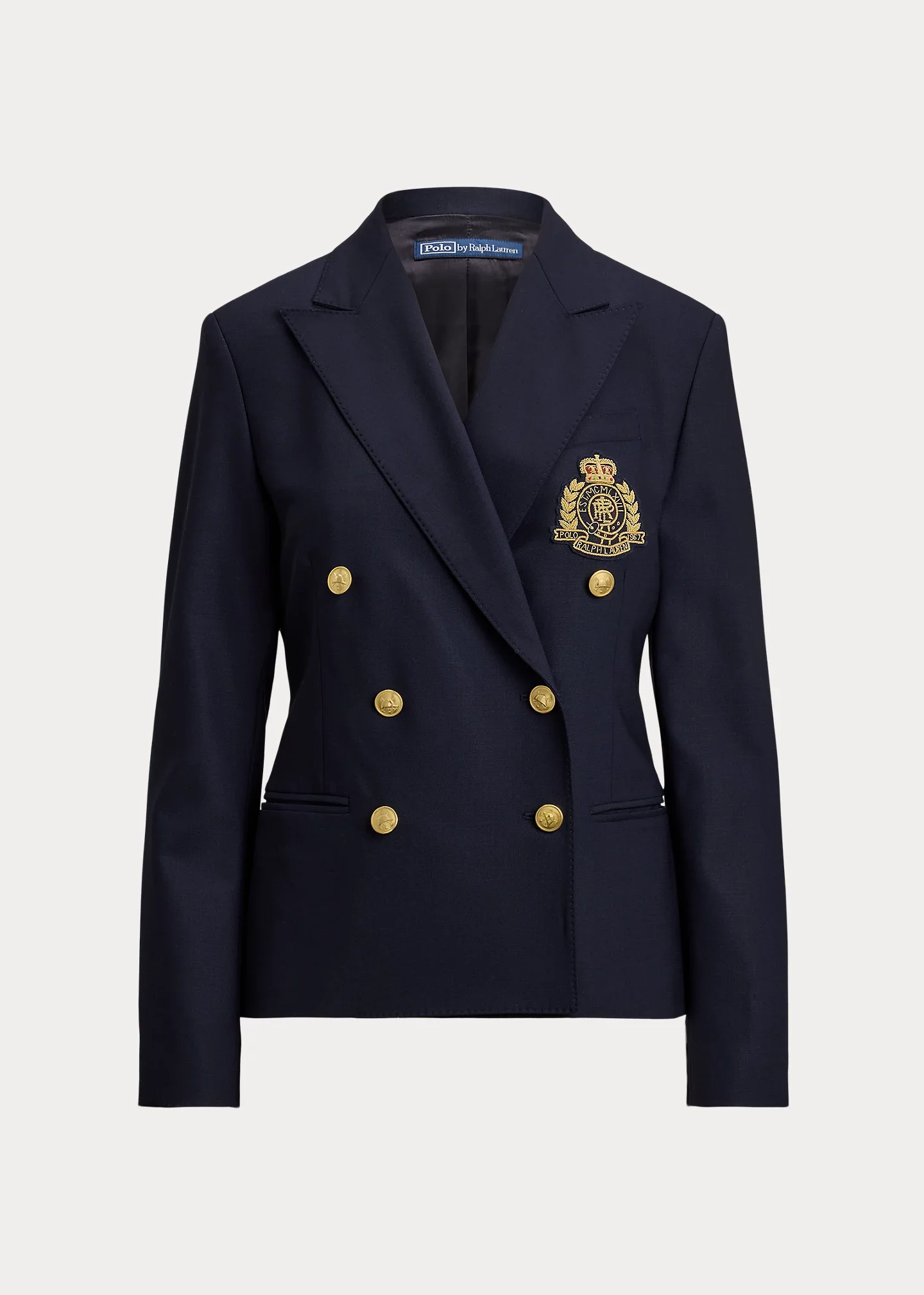 Double-Breasted Crest Blazer - 1