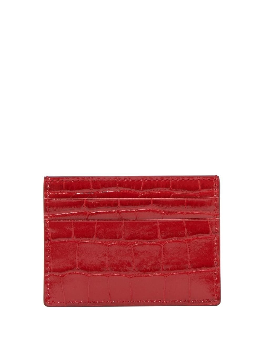 embossed-leather TB card case - 2