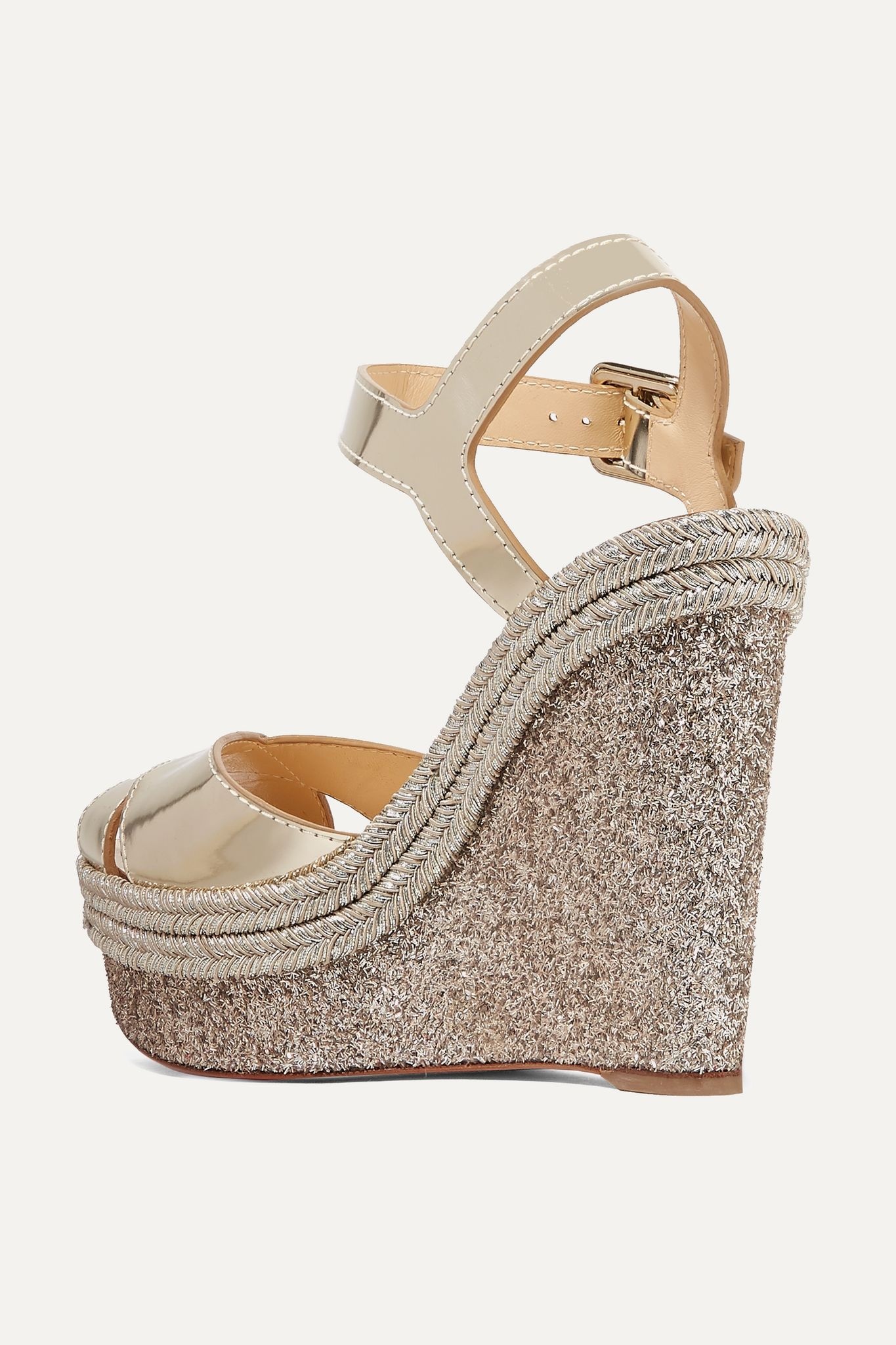 Almeria 120 leather espadrille wedge sandals - 4