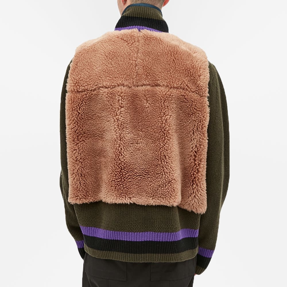 Sacai Faux Shearling Knit Jacket - 5