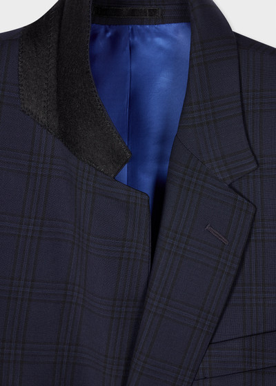 Paul Smith The Soho - Tailored-Fit Dark Navy Wool Check Suit outlook