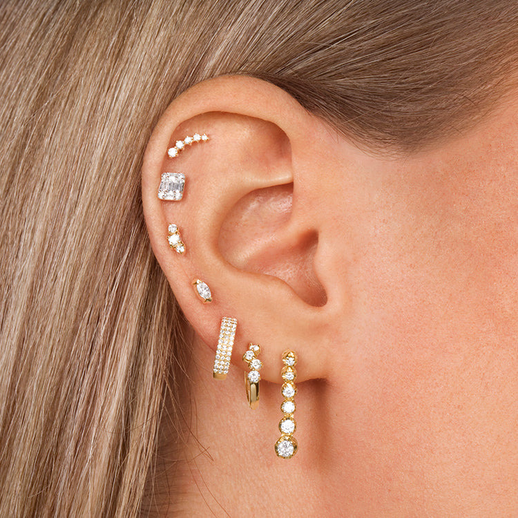 Noble Diamond Tennis Earrings - 6