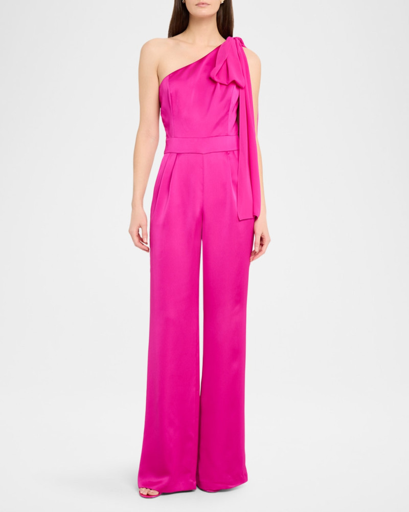RAMY BROOK Genny One-Shoulder Silk Jumpsuit outlook