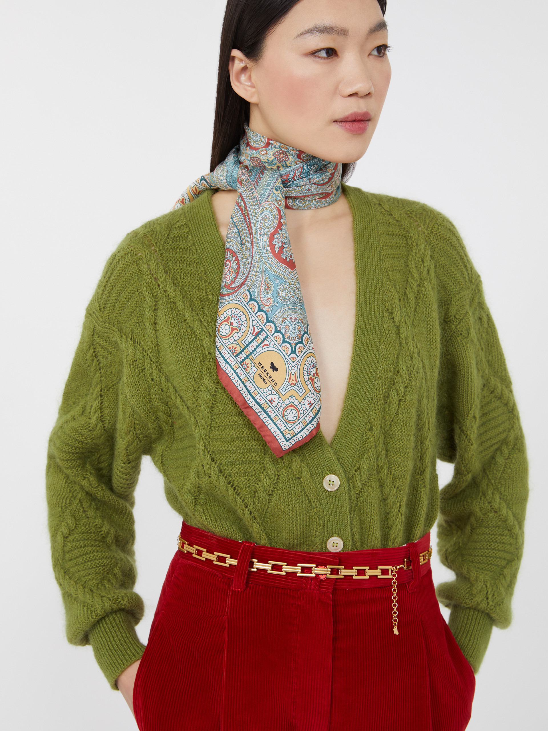 ONESTONEW Printed silk twill scarf - 4