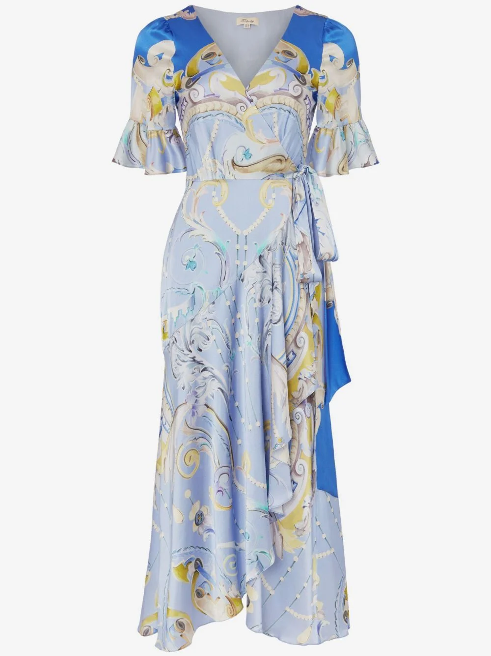 Carline-print wrap dress - 1
