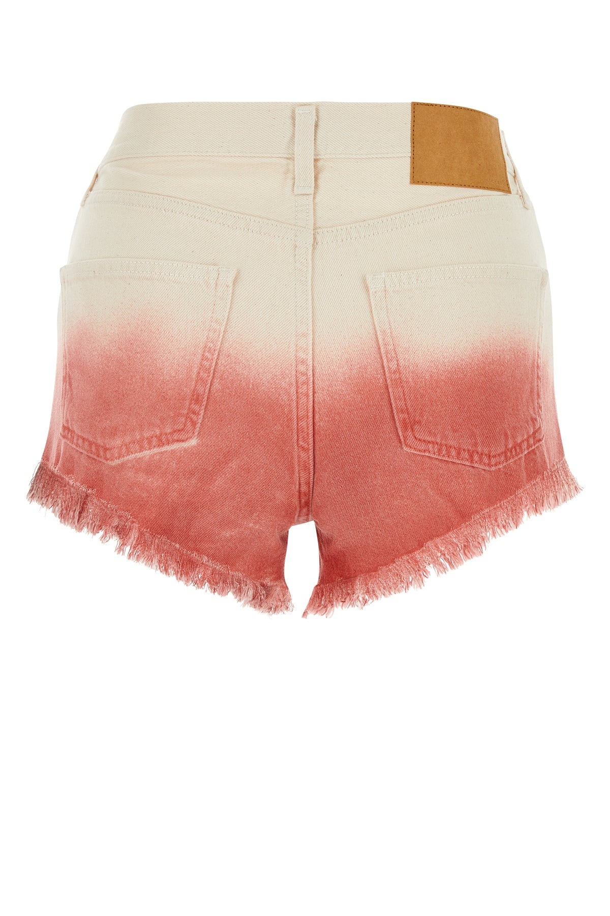 Two-tone denim shorts - 2