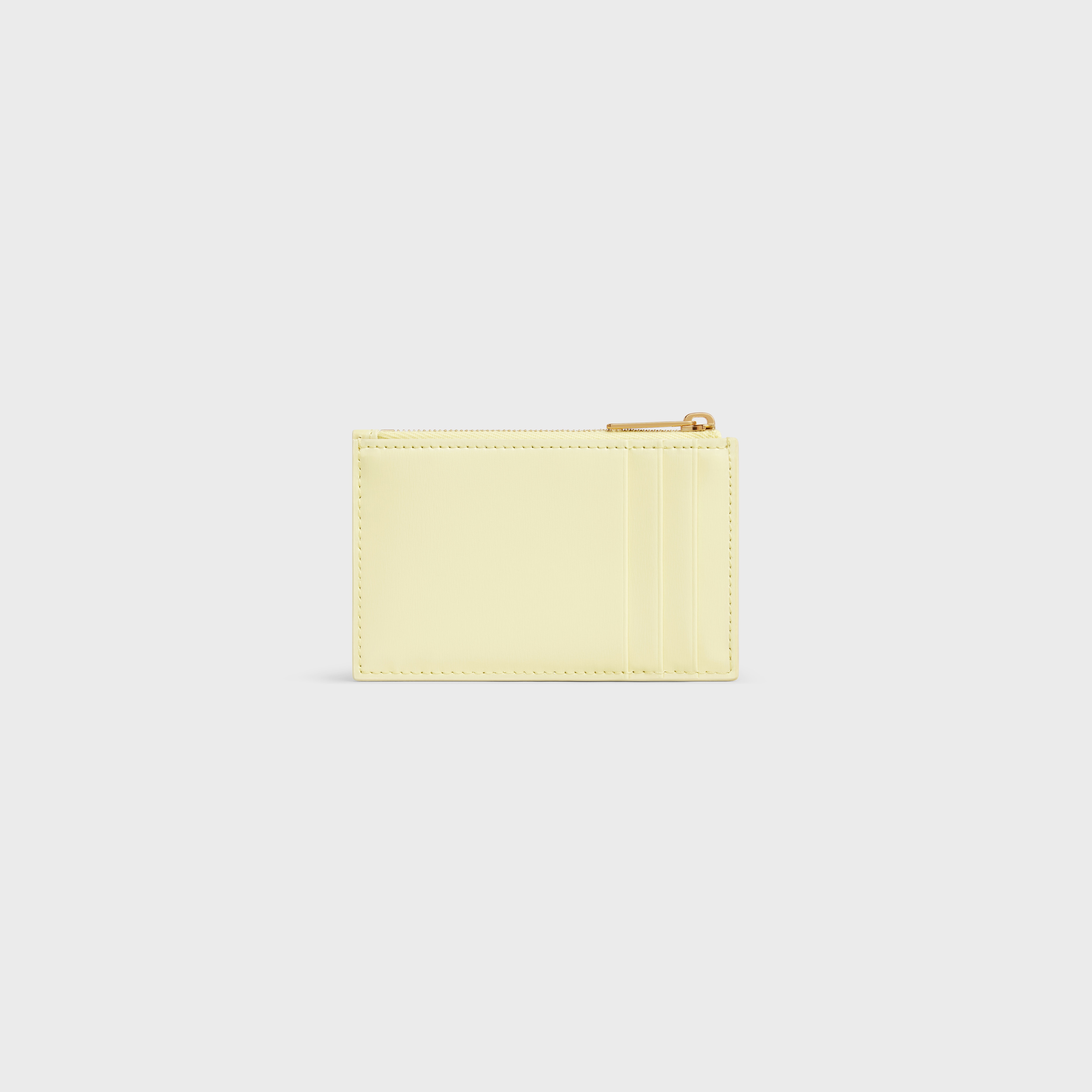 ZIPPED CARD HOLDER CUIR TRIOMPHE IN SHINY CALFSKIN - 3