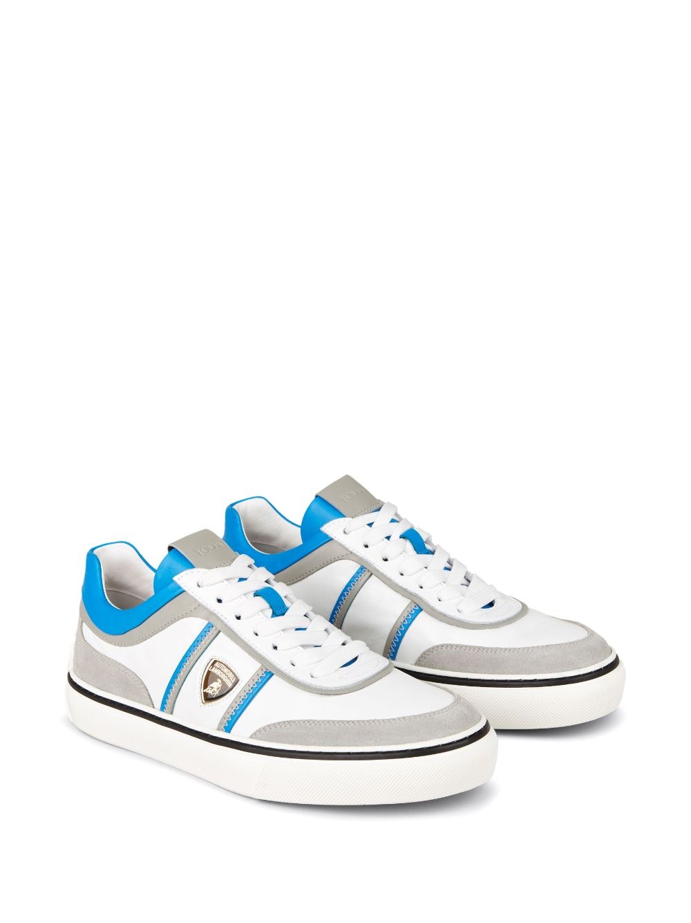Automobili Lamborghini panelled lace-up leather sneakers - 2