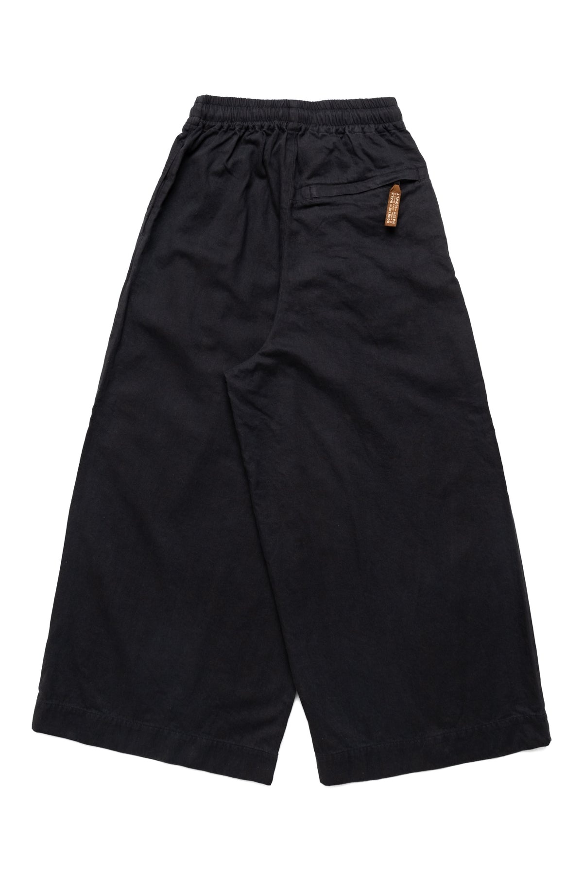 Cotton Linen Twill RUDE Baggy Pants - Black - 3