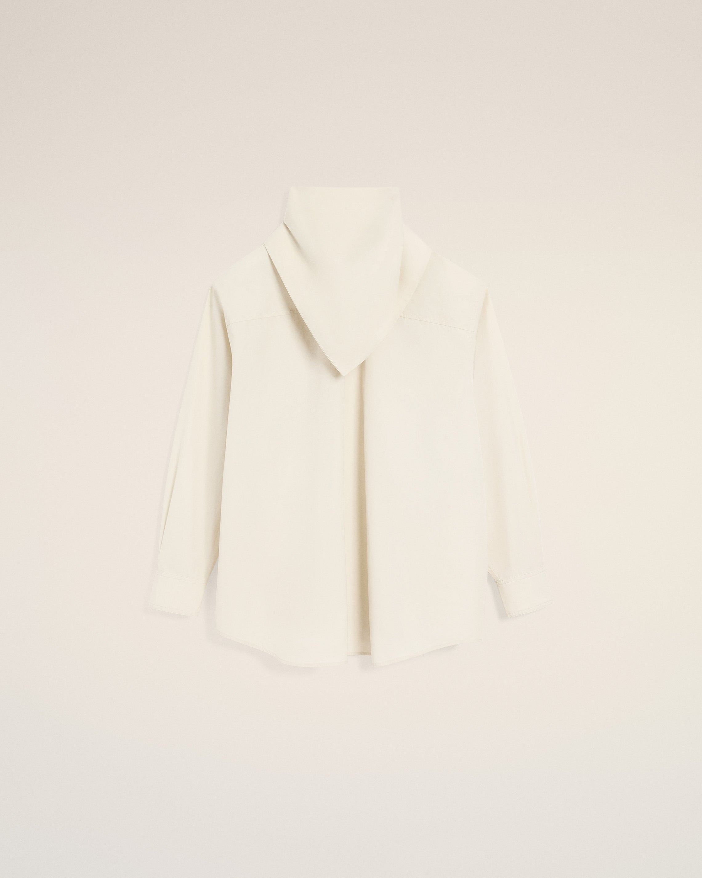 WHITE COTTON LONG SLEEVES BANDANA BLOUSE - 7
