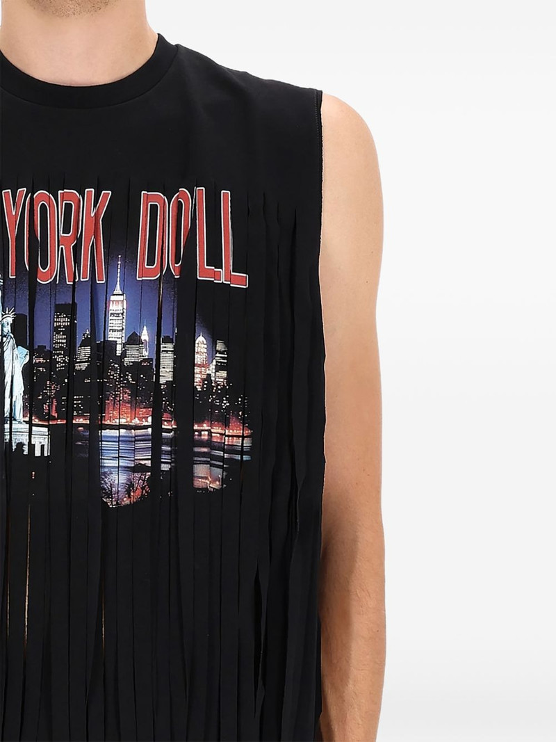 DSQUARED2 fringed graphic T-shirt outlook