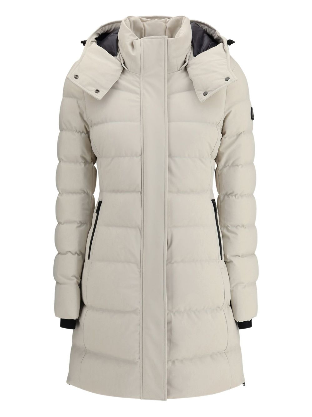 quilted padded single-breasted coat - 1